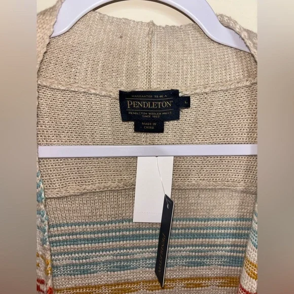 PENDLETON WOMEN'S HARDING PACIFIC DUSTER SWEATER LARGE​ - Picture 11 of 12